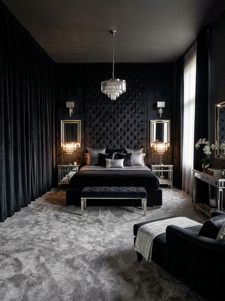 Black Velvet Bedroom - 30 bedroom black walls