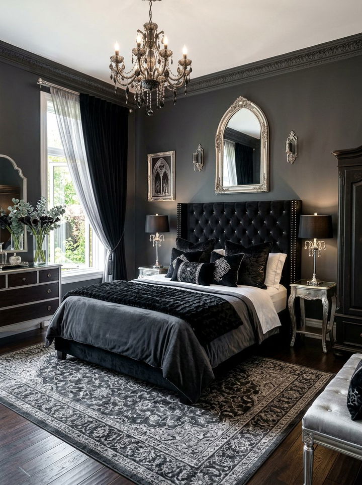 Black Velvet Sham Bedroom - 30 bedroom pillow shams