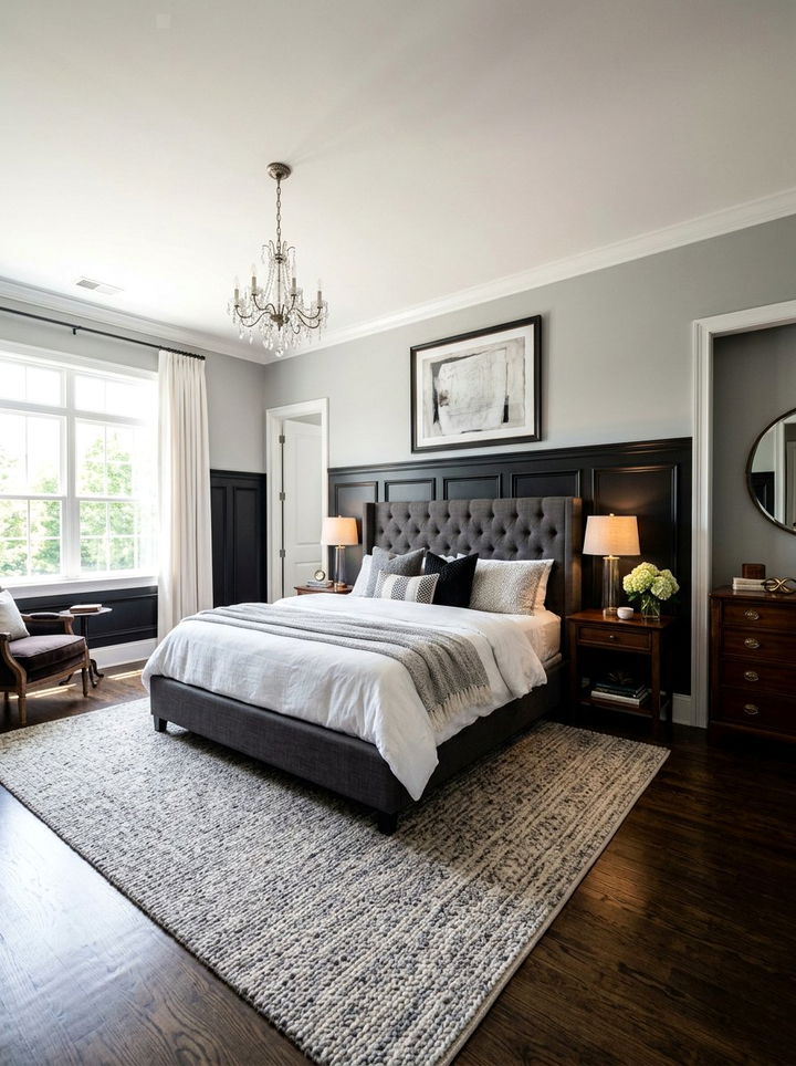 Black Wainscoting Bedroom - 30 bedroom black walls