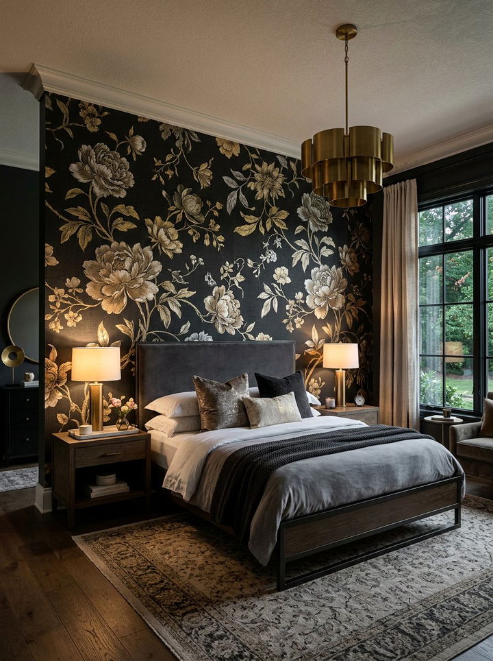 Black Wallpaper Bedroom - 30 black bedroom ideas