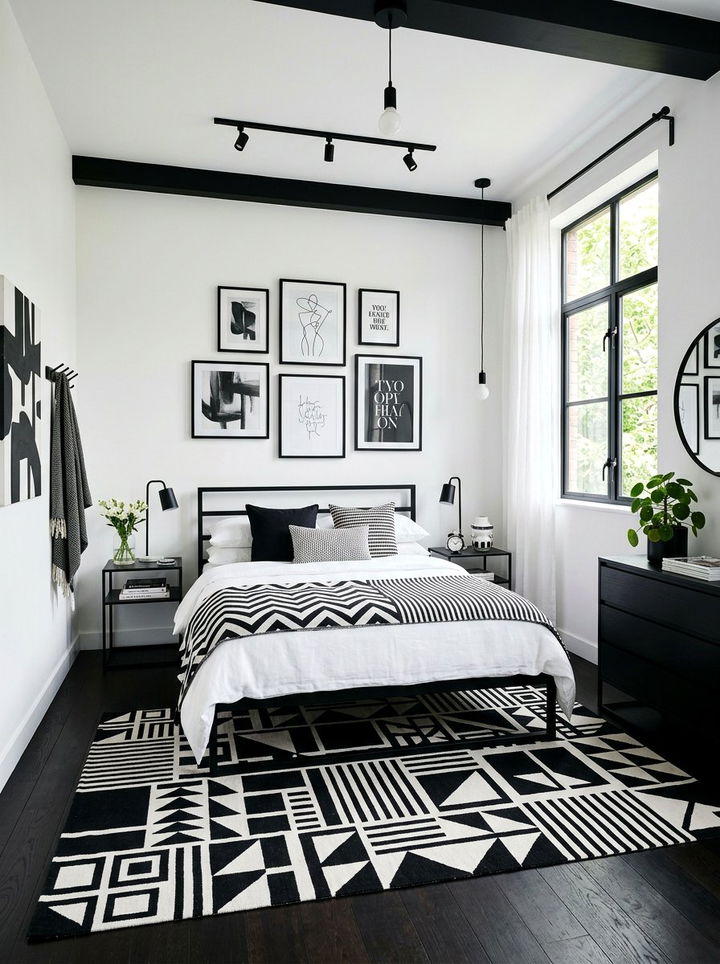 Black White Bedroom - 30 weekend bedroom ideas