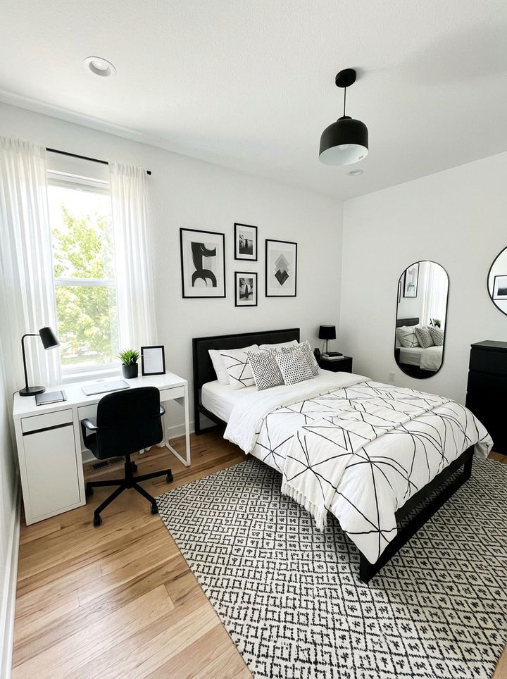 Black and White Bedroom - 30 teenage boy bedroom ideas