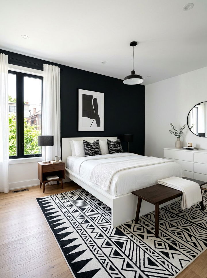 Black and White Bedroom - 30 bedroom color schemes