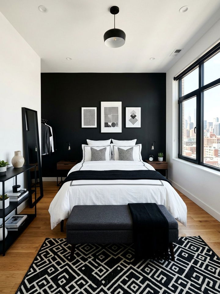 Black and white bedroom - 30 modern bedroom color ideas