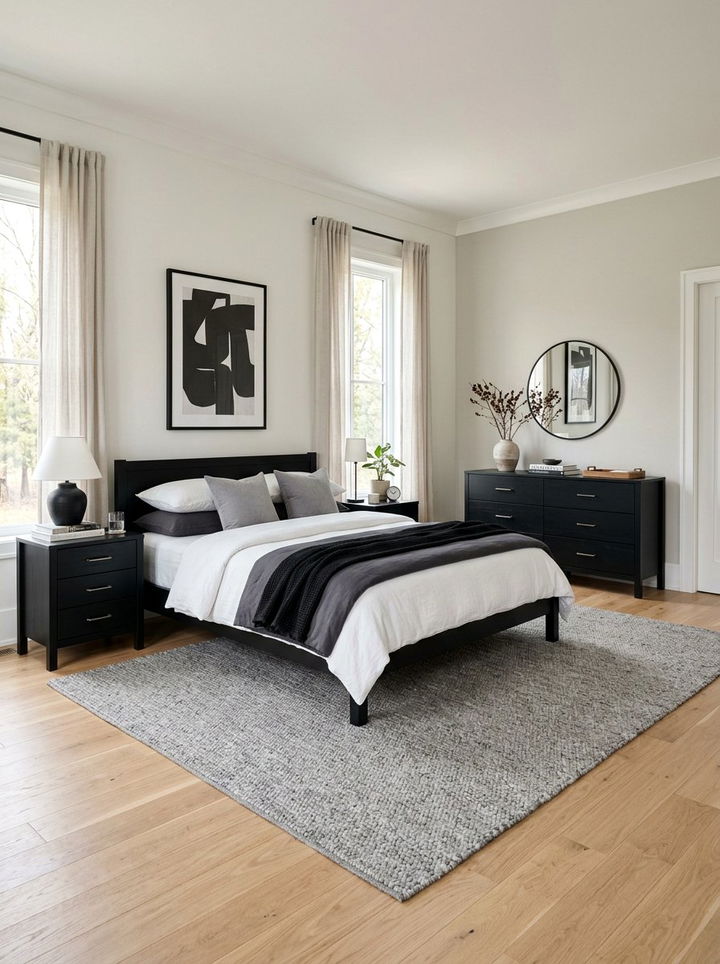 Black bedroom furniture - 30 scandinavian black bedroom ideas