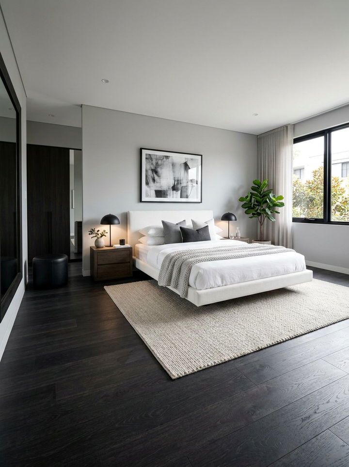 Black floor bedroom - 30 scandinavian black bedroom ideas