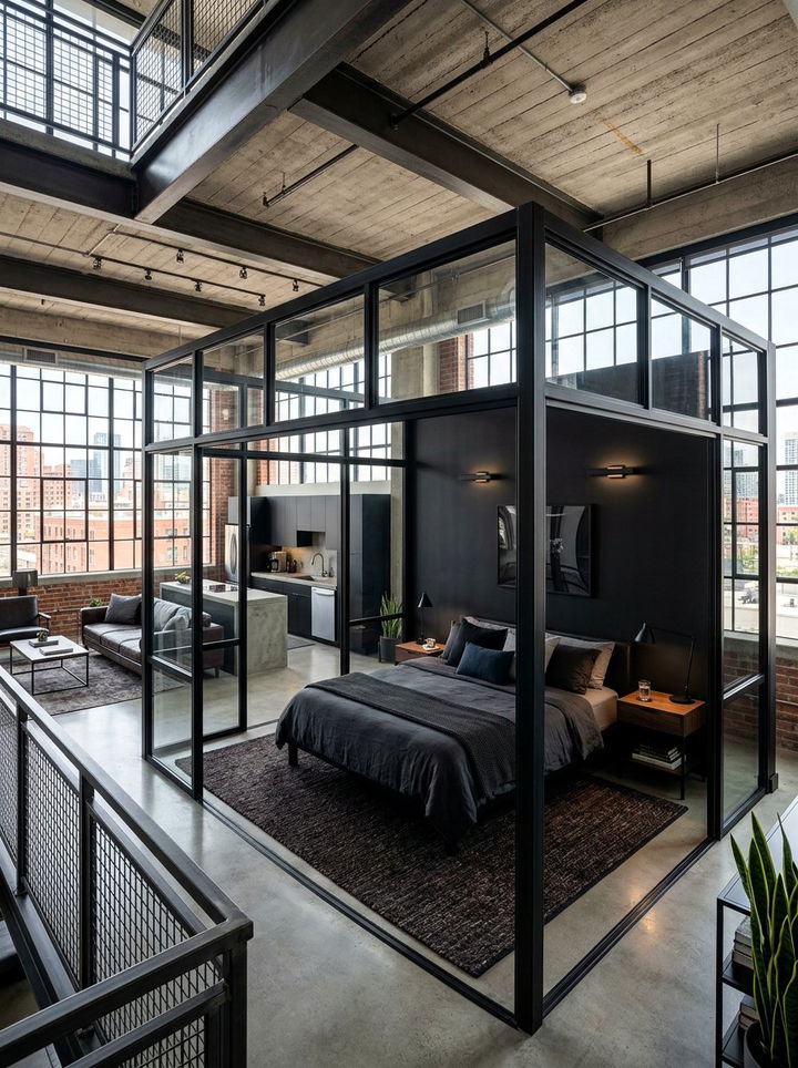 Black loft bedroom - 30 scandinavian black bedroom ideas