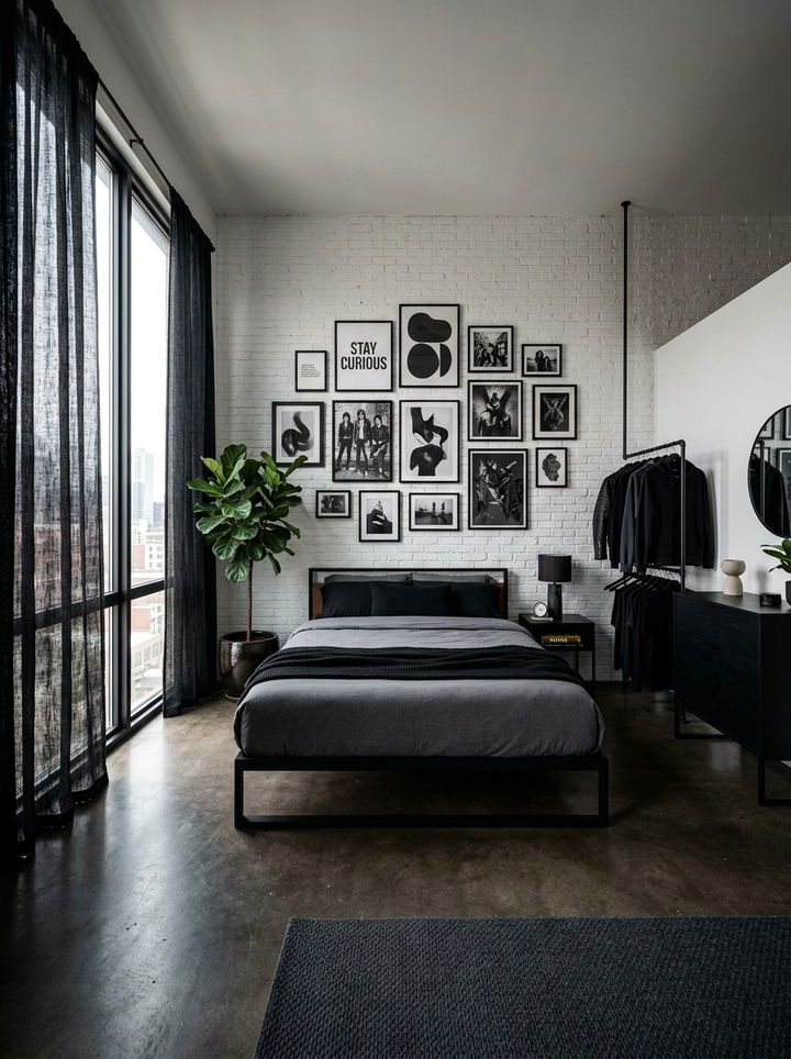 Black sheer curtains - 30 bedroom sheer curtains