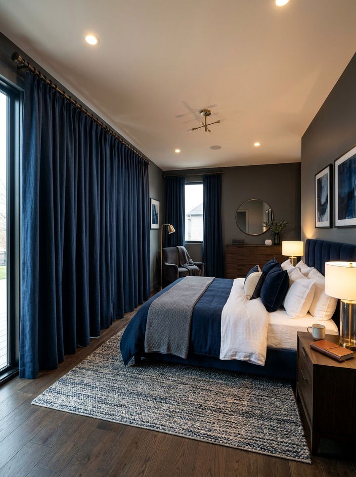 Blackout Drapes - 30 bedroom window treatment ideas