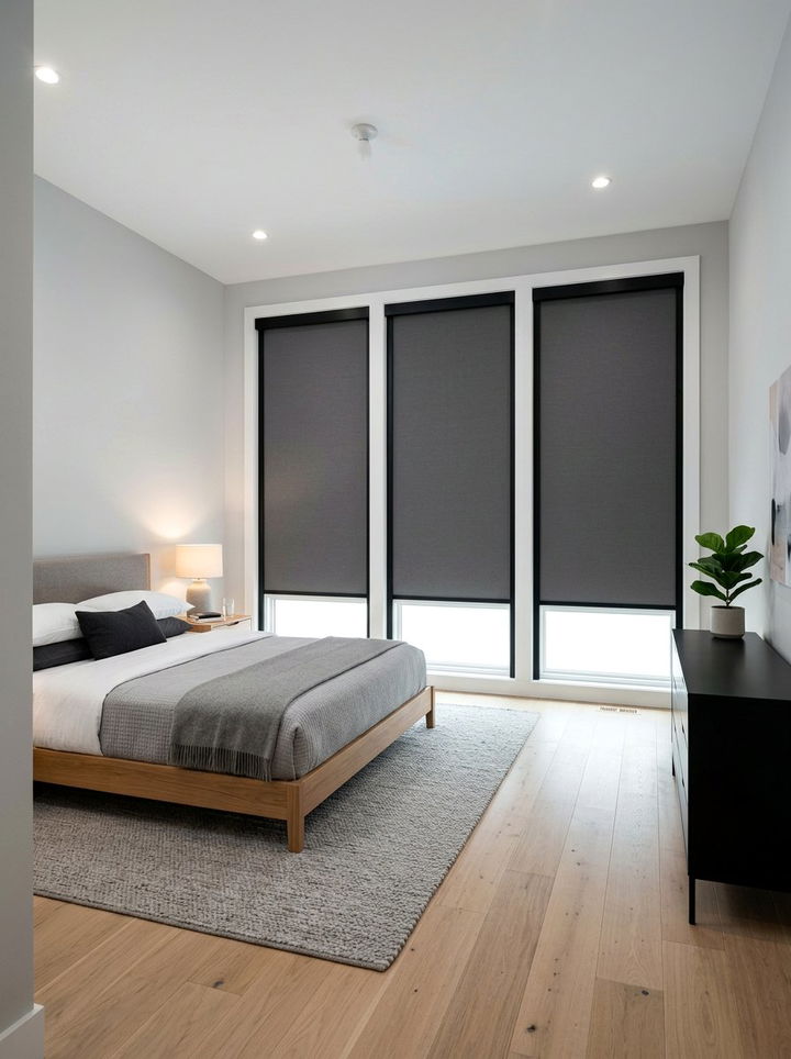Blackout Roller Shades With Side Tracks - 30 bedroom blackout solutions