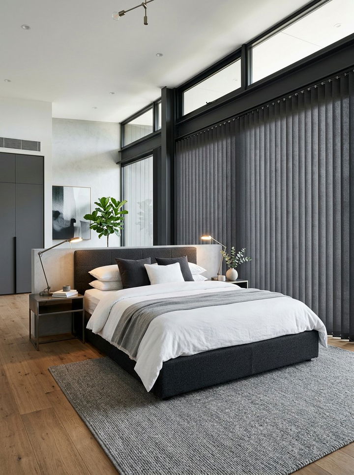 Blackout Vertical Blinds - 30 bedroom vertical blinds