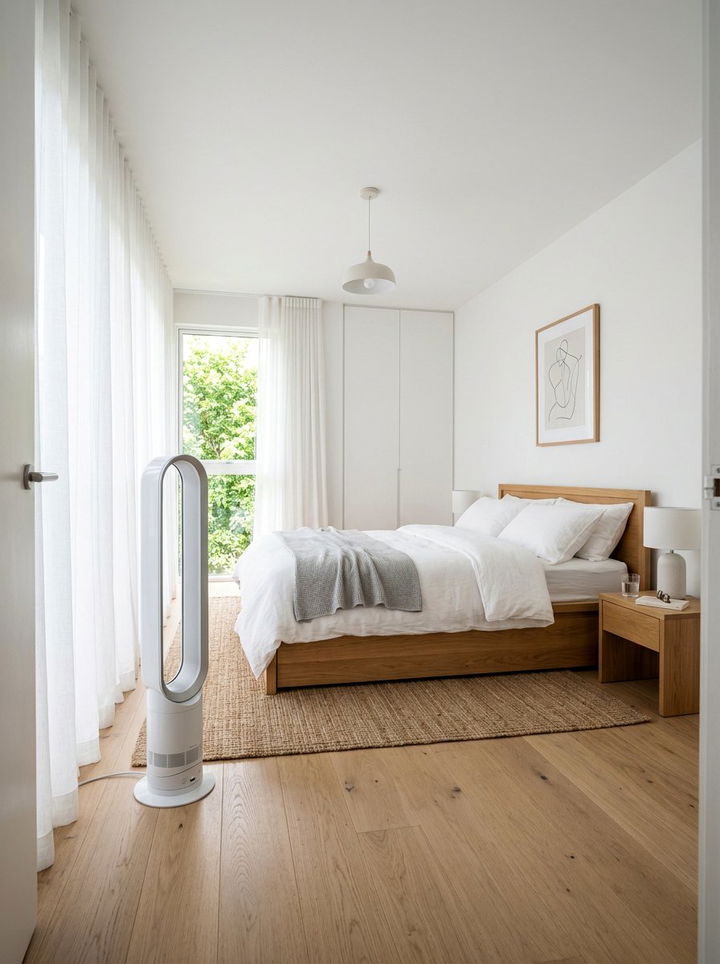 Bladeless Tower Fan For Minimalist Bedroom - 30 bedroom tower fans