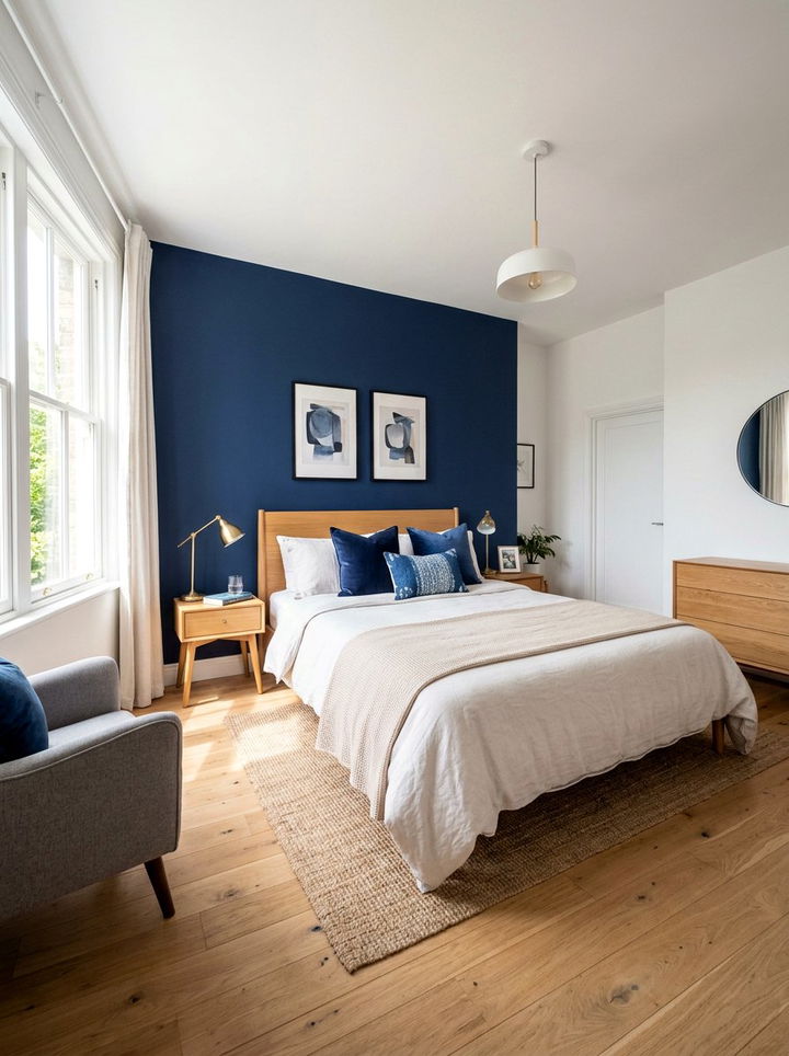 Blue Accent Wall Bedroom - 30 blue bedroom design ideas