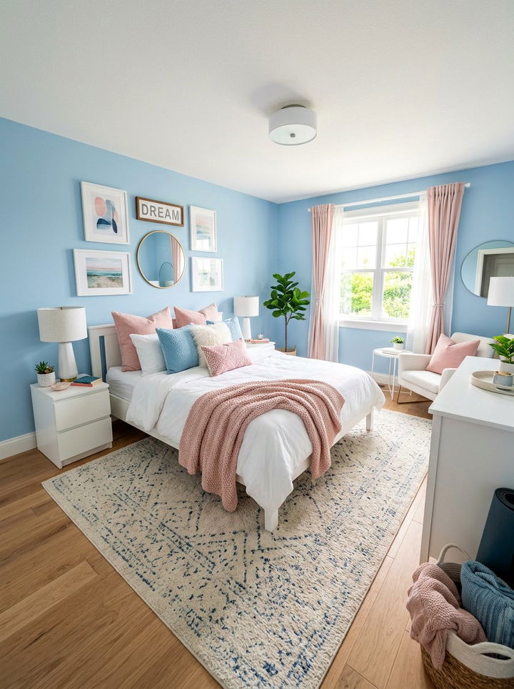 Blue And Pink Bedroom - 30 sky blue bedroom ideas