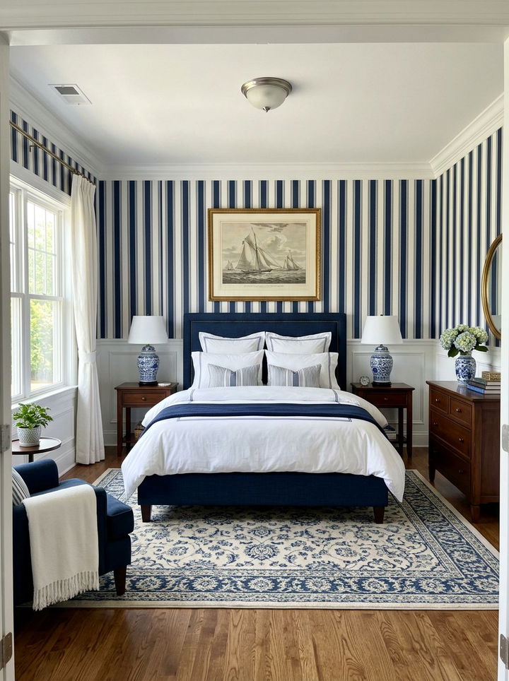 Blue And White Classic Bedroom - 30 blue bedroom design ideas