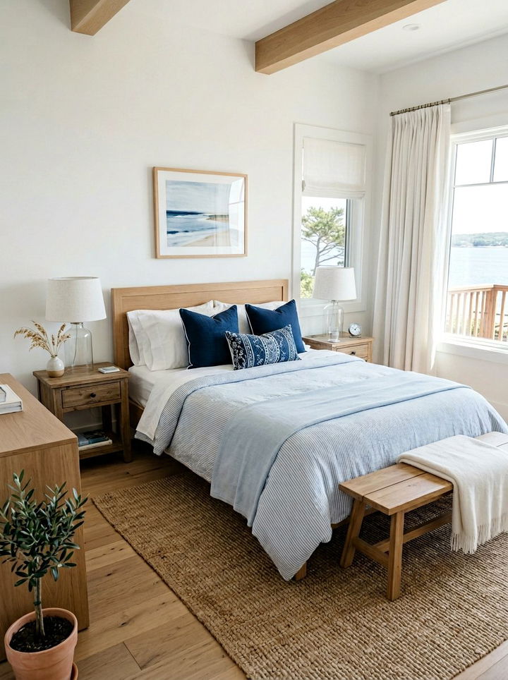 Blue And White Color Palette - 30 Mediterranean bedroom ideas