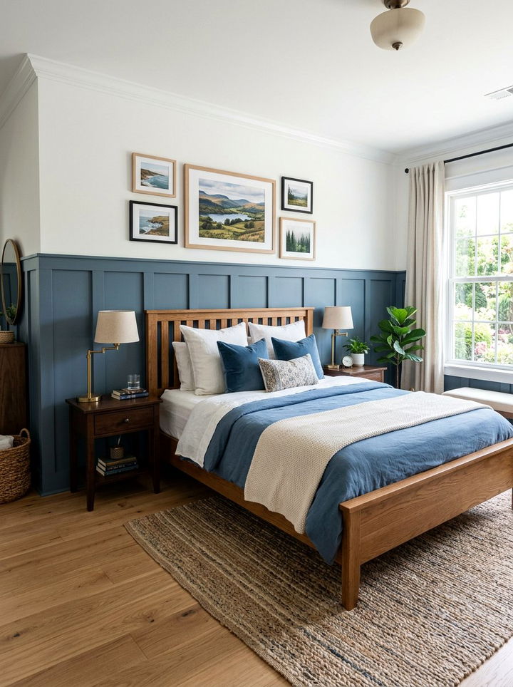 Blue Board And Batten Bedroom - 30 farmhouse blue bedroom ideas