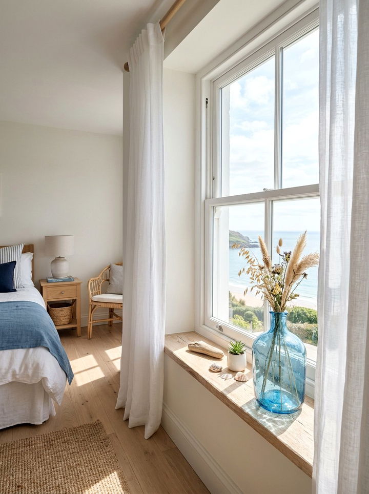 Blue Glass Bottle Vase - 30 bedroom vase ideas