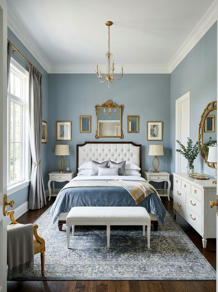 Blue Gray And Gold Bedroom - 30 blue gray bedroom ideas