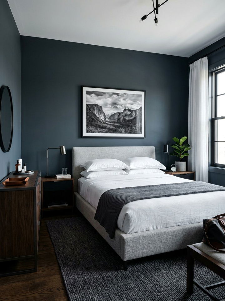 Blue Gray Charcoal Bedroom - 30 blue gray bedroom ideas