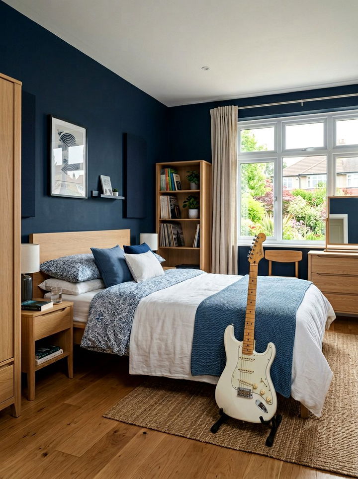 Blue Guitar Bedroom - 30 guitar bedroom ideas