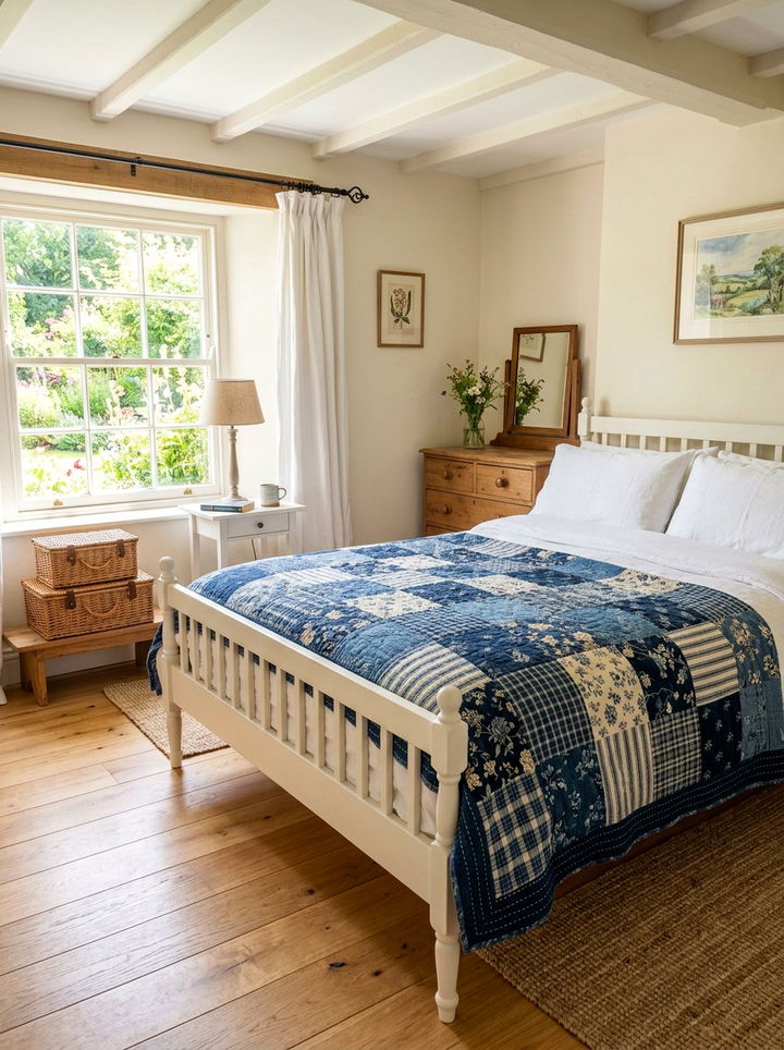 Blue Patchwork Quilt - 30 bedroom quilts