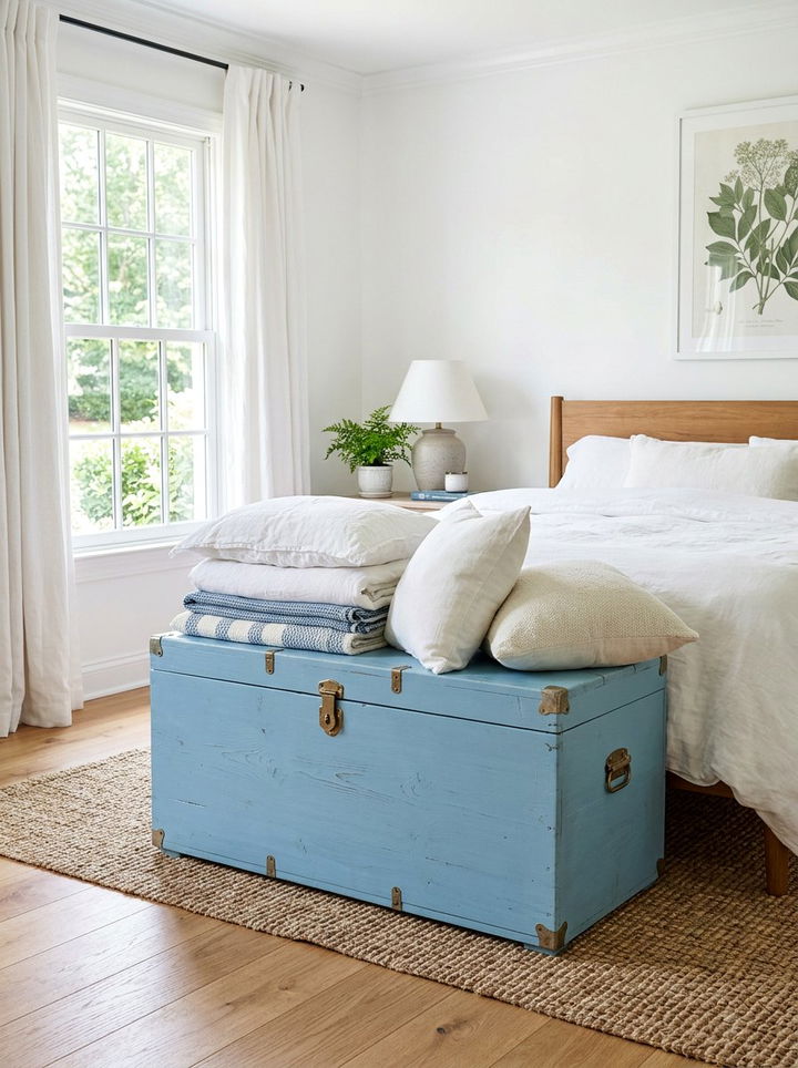 Blue Storage Trunk - 30 bedroom storage trunks