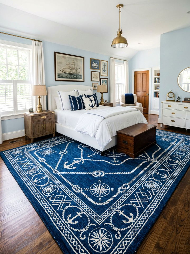 Blue Wool Rug - 30 bedroom wool rugs