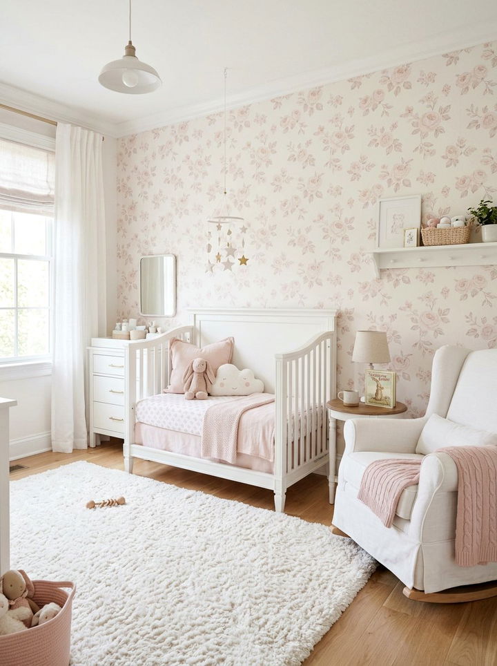 Blush Pink And White Nursery - 30 blush and white bedroom ideas