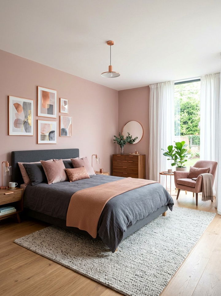 Blush Pink Bedroom - 30 muted tone bedroom ideas