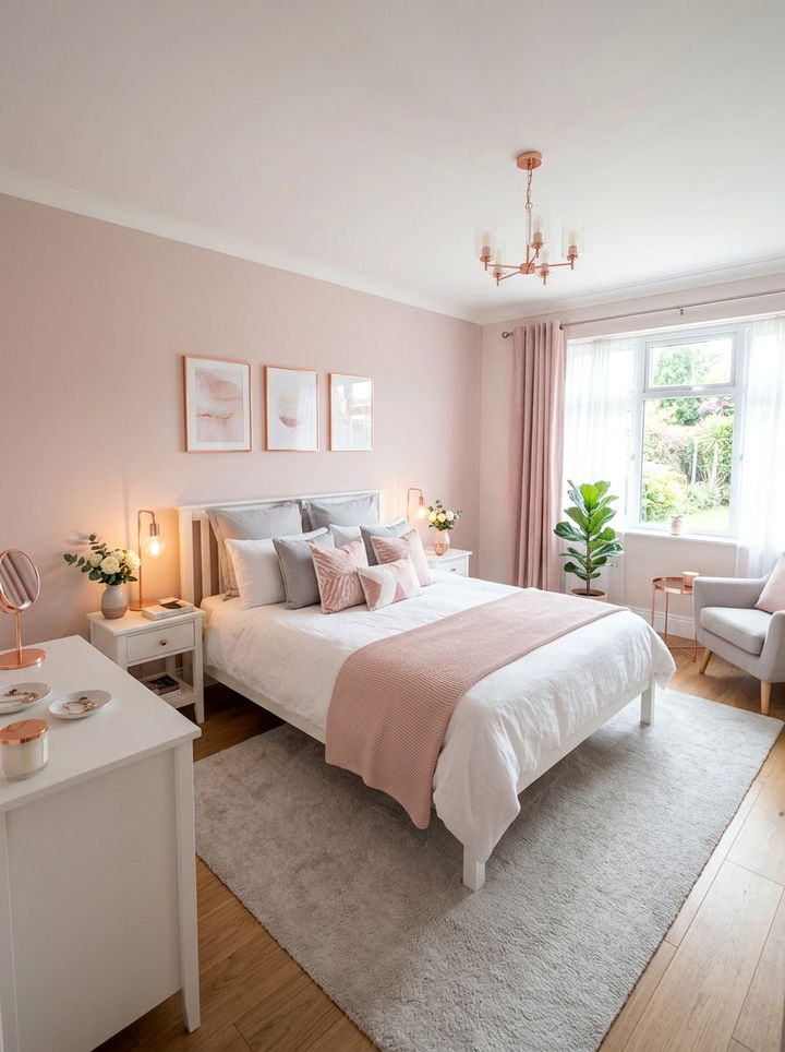 Blush Pink Bedroom - 30 soothing bedroom color ideas