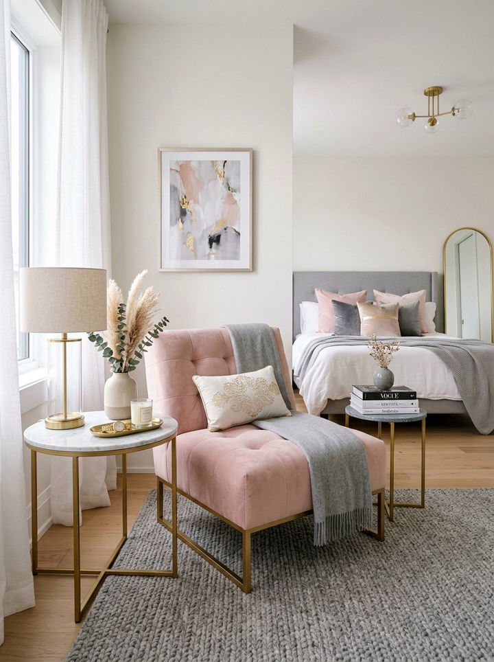 Blush Pink Chair - 30 bedroom accent chairs