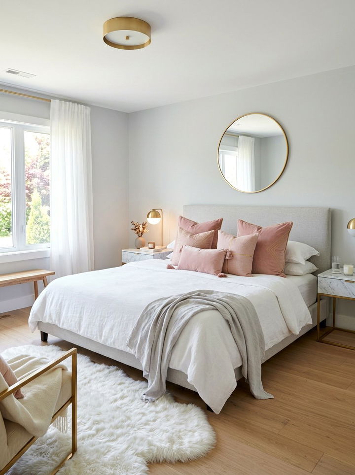 Blush Pink Decorative Pillow - 30 bedroom throw pillows