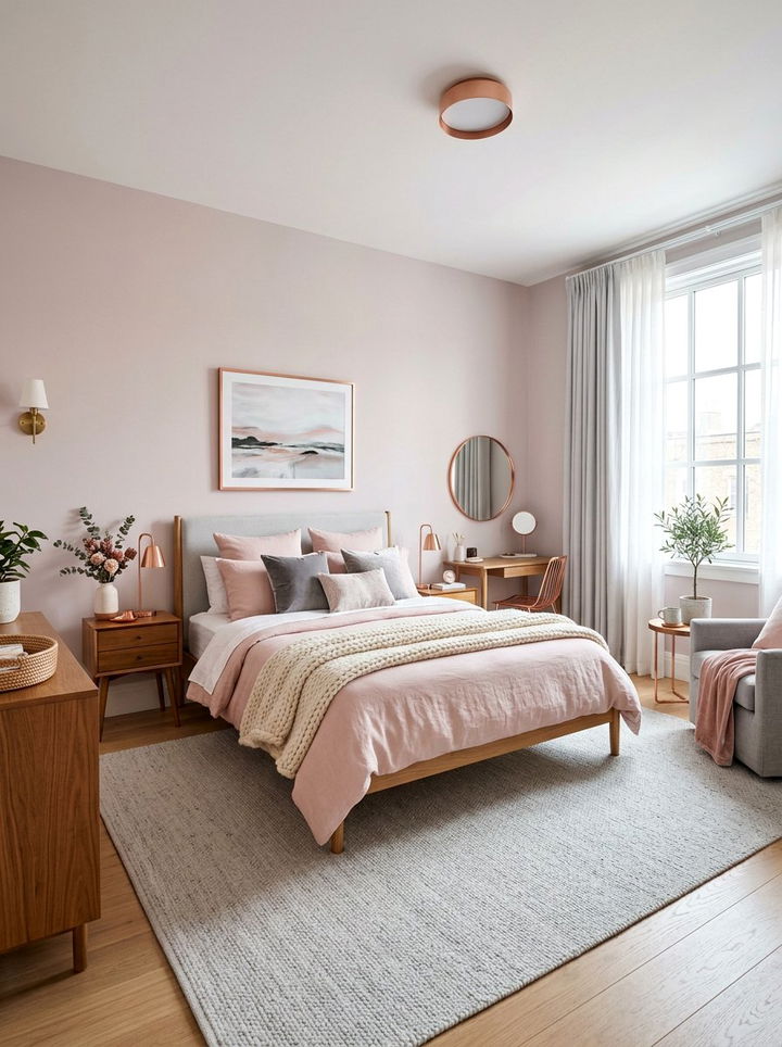 Blush Pink Palette - 30 calming bedroom color ideas