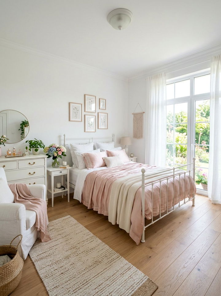 Blush Pink Silk Bedspread - 30 silk bedroom ideas