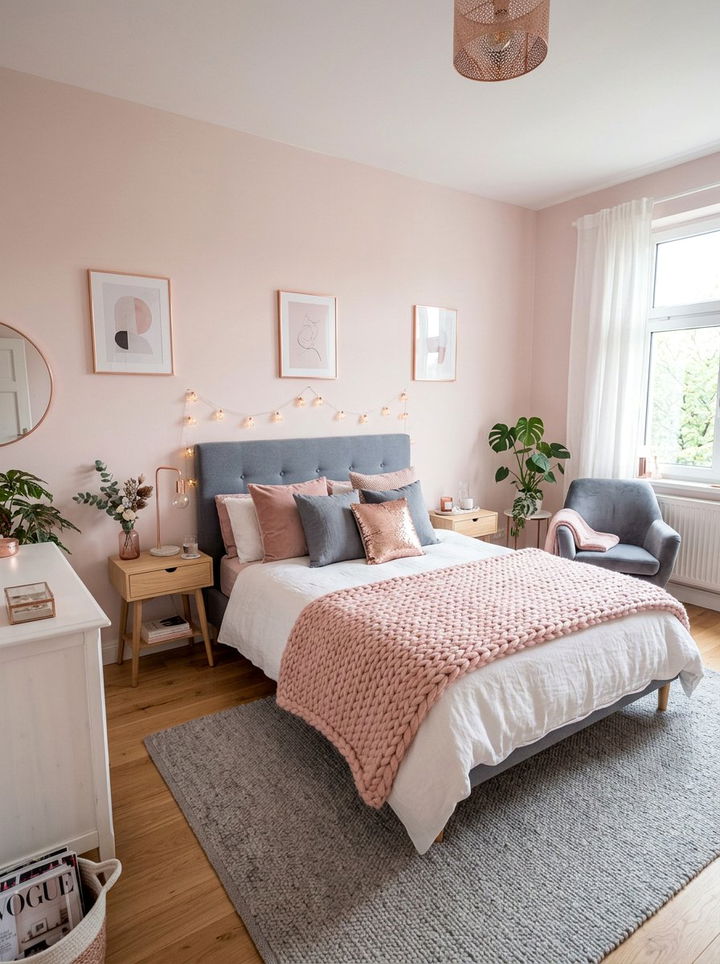 Blush pink bedroom - 30 pastel bedroom ideas