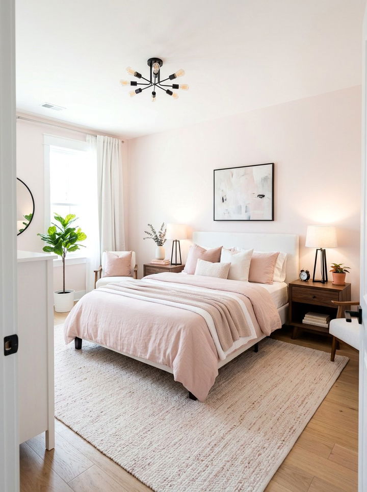 Blush pink bedroom - 30 soft color bedroom ideas