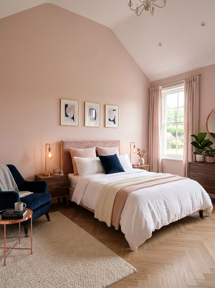 Blush pink bedroom - 30 spring inspired bedroom color ideas