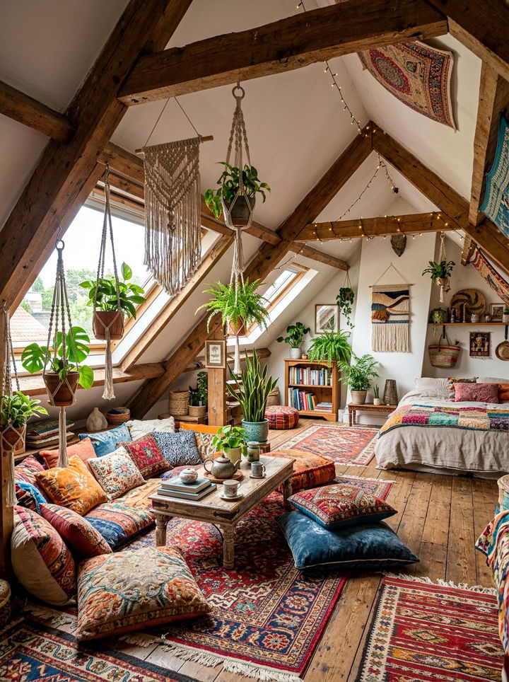 Bohemian Attic Suite - 30 loft bedroom ideas