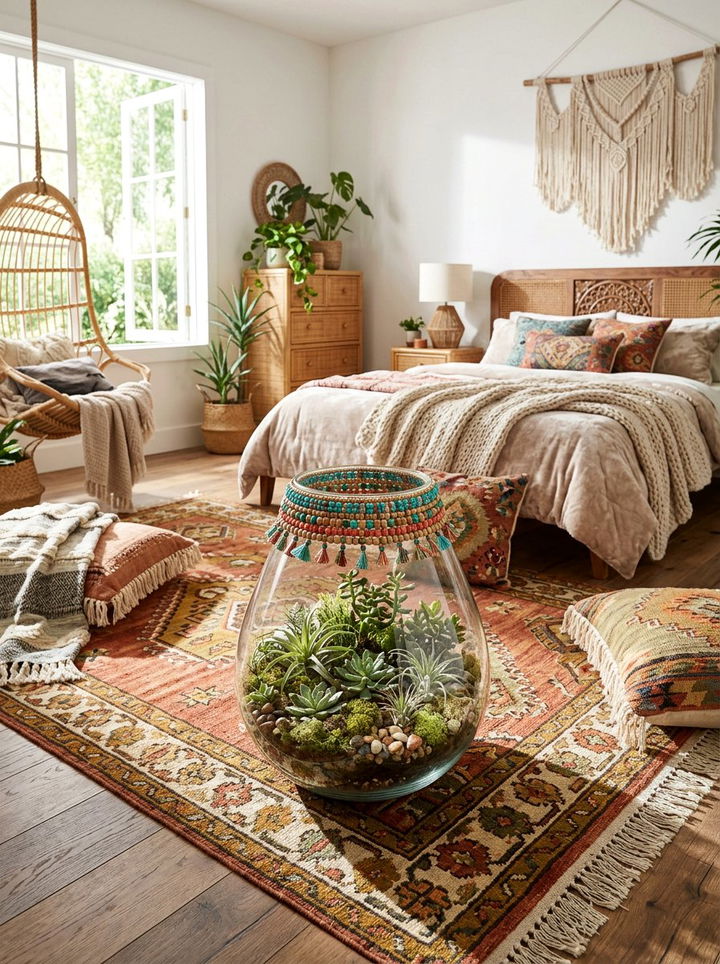 Bohemian Beaded Terrarium - 30 bedroom terrariums