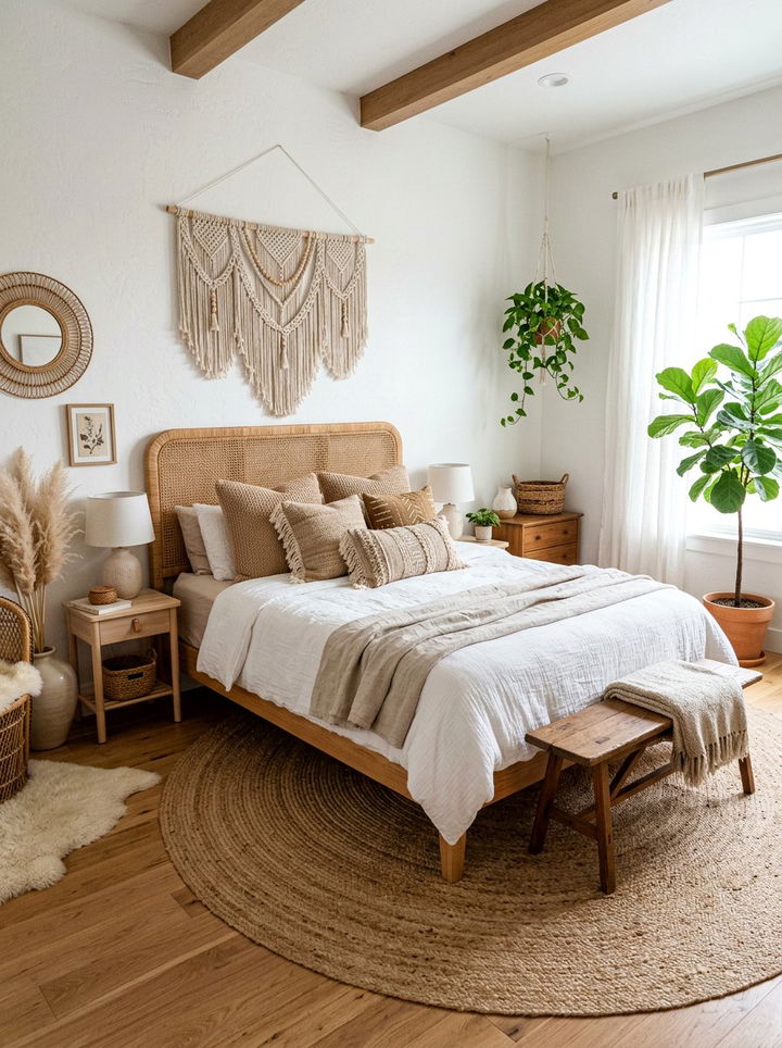 Bohemian Brown And White Bedroom - 30 brown and white bedroom ideas