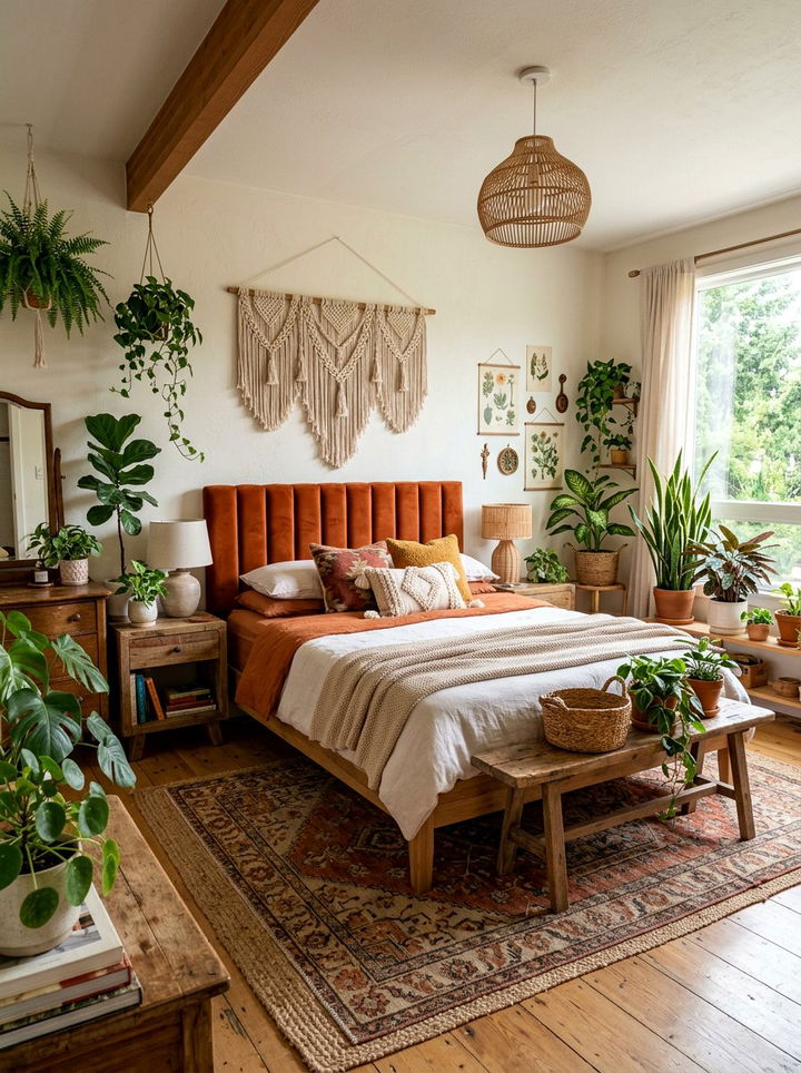 Bohemian Channel Tufted Bedroom - 30 bedroom channel tufted headboards