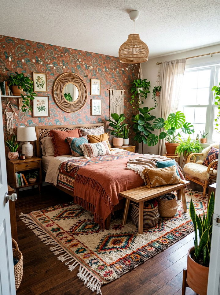 Bohemian Floral Wallpaper - 30 bedroom floral wallpapers