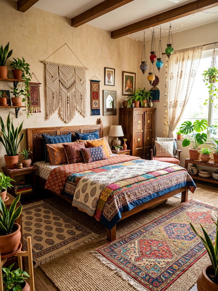 Bohemian Indian Bedroom - 30 Indian bedroom ideas