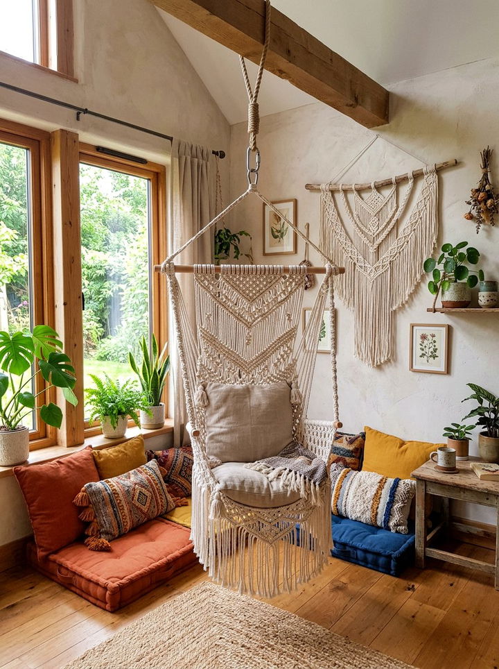 Bohemian Macrame Chair - 30 bedroom chairs