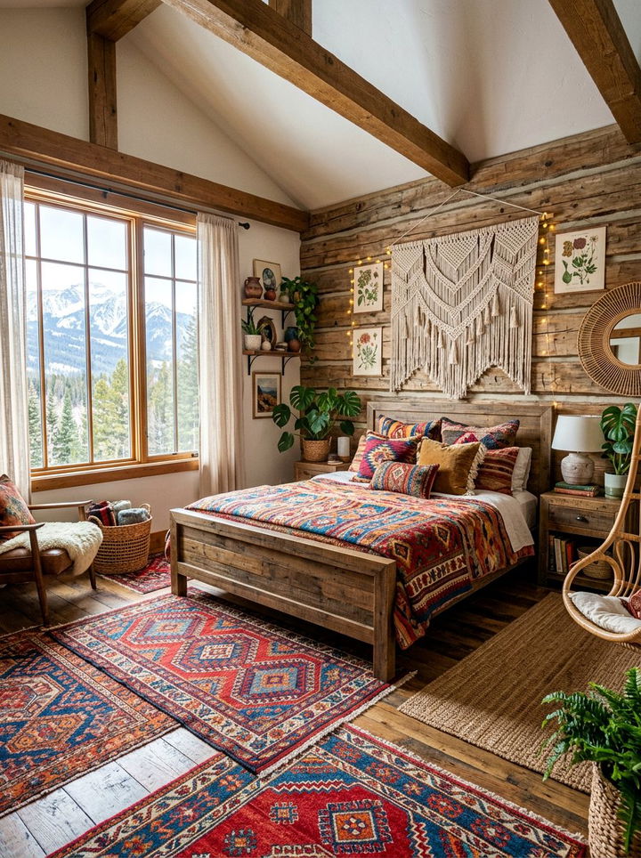 Bohemian Mountain Bedroom Decor - 30 mountain house bedroom ideas