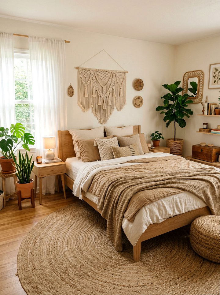 Bohemian Neutral Bedroom - 30 unisex bedroom ideas