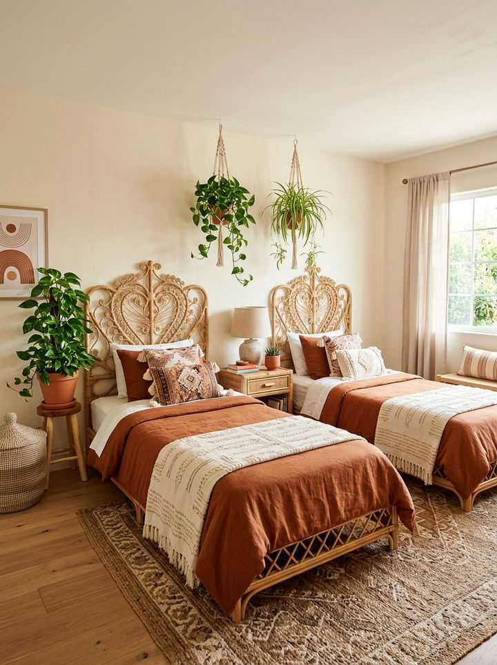 Bohemian Rattan Twin Bedroom Set - 30 twin bedroom sets