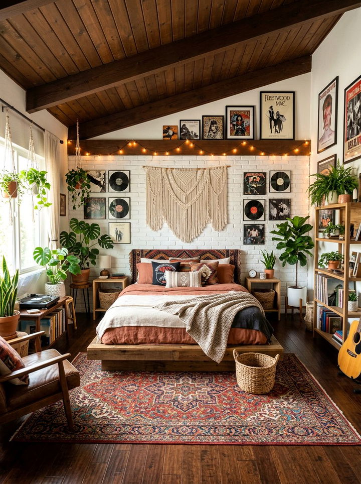 Bohemian Rock Bedroom - 30 rock and roll bedroom ideas