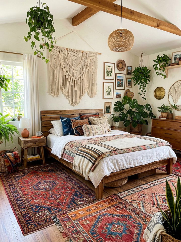 Bohemian Style Bedroom - 30 bedroom transformation ideas